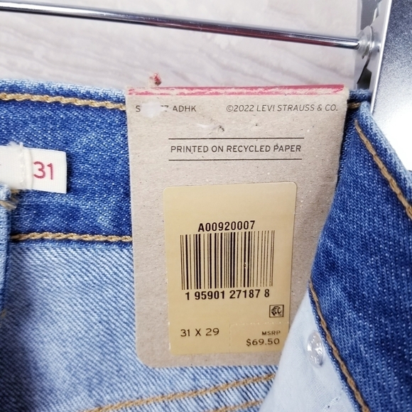 Levi's A00920007 High-Waisted Straight Jeans Women's size 31x29 - Picture 9 of 11